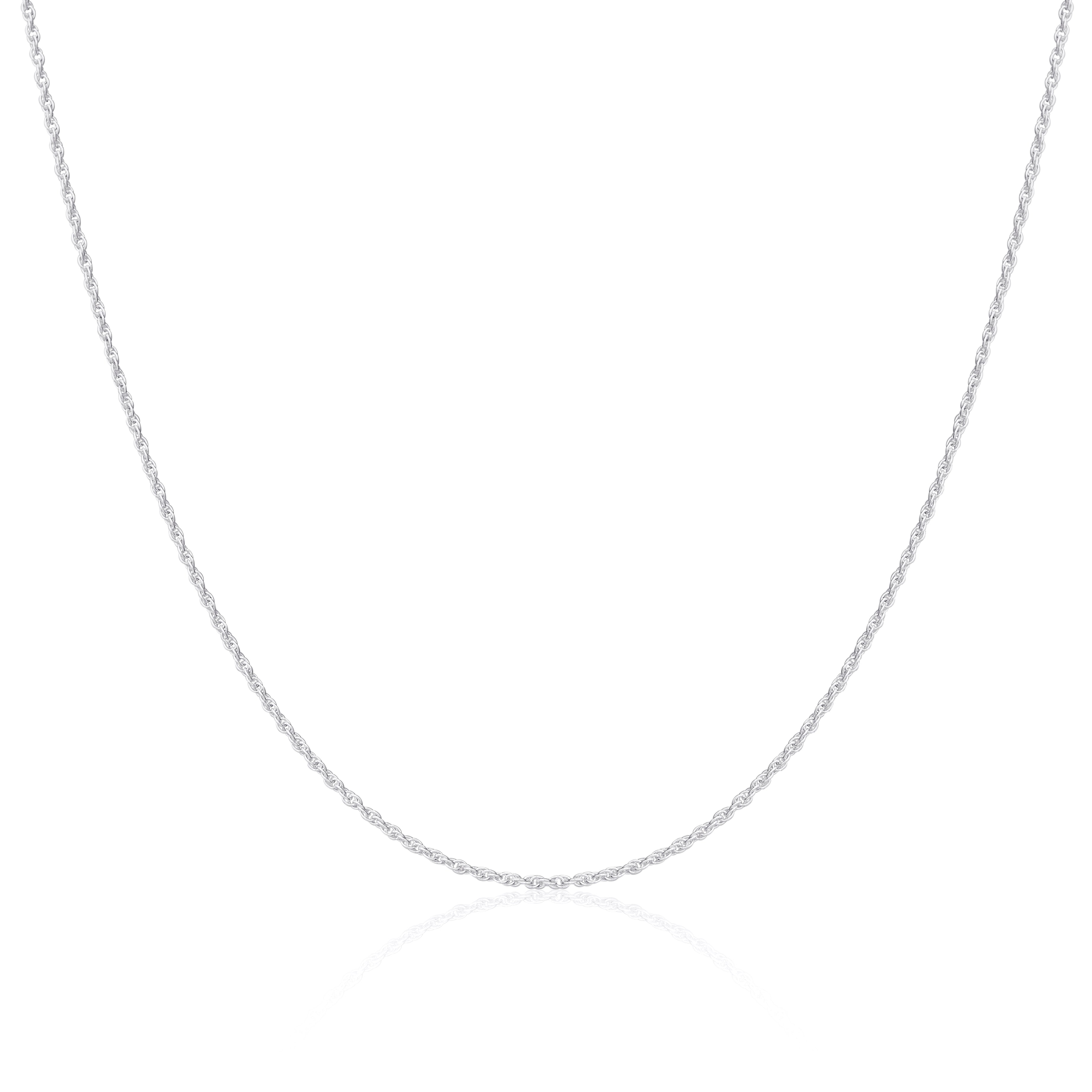 Sterling Silver 1mm Rope Chain 16 - 24 Inches
