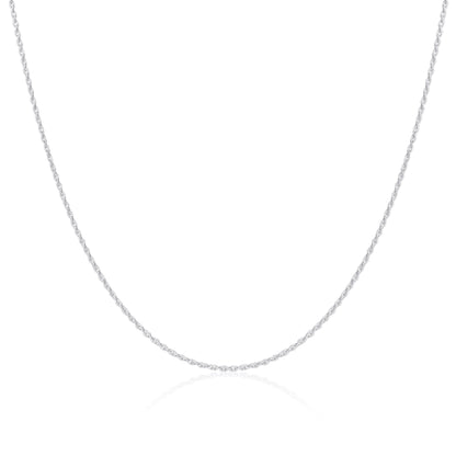 Sterling Silver 1mm Rope Chain 16 - 24 Inches