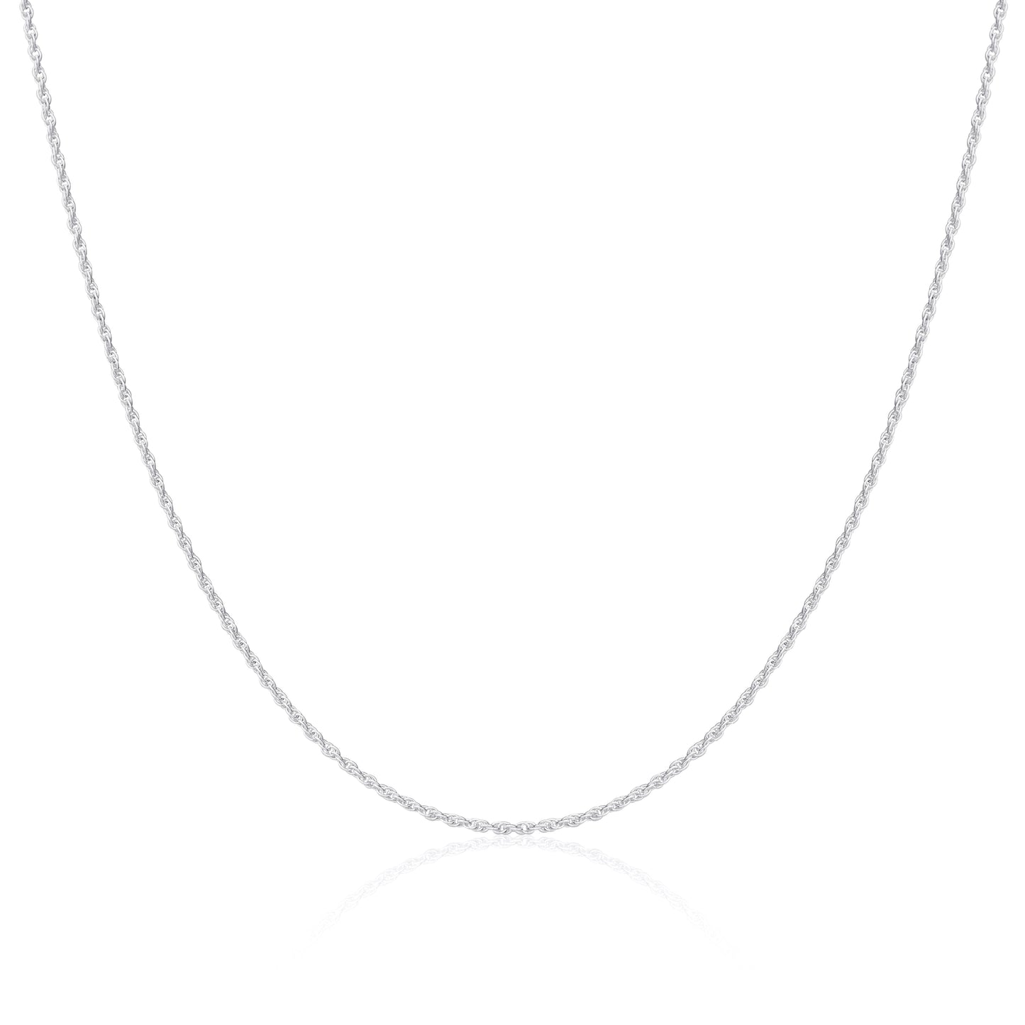 Sterling Silver 1mm Rope Chain 16 - 24 Inches