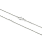 Sterling Silver 1mm Twisted Foxtail Chain 16 - 24 Inches