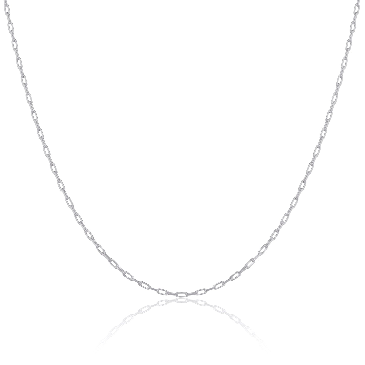Sterling Silver 2mm Long Link Cable Chain 16 - 24 Inches