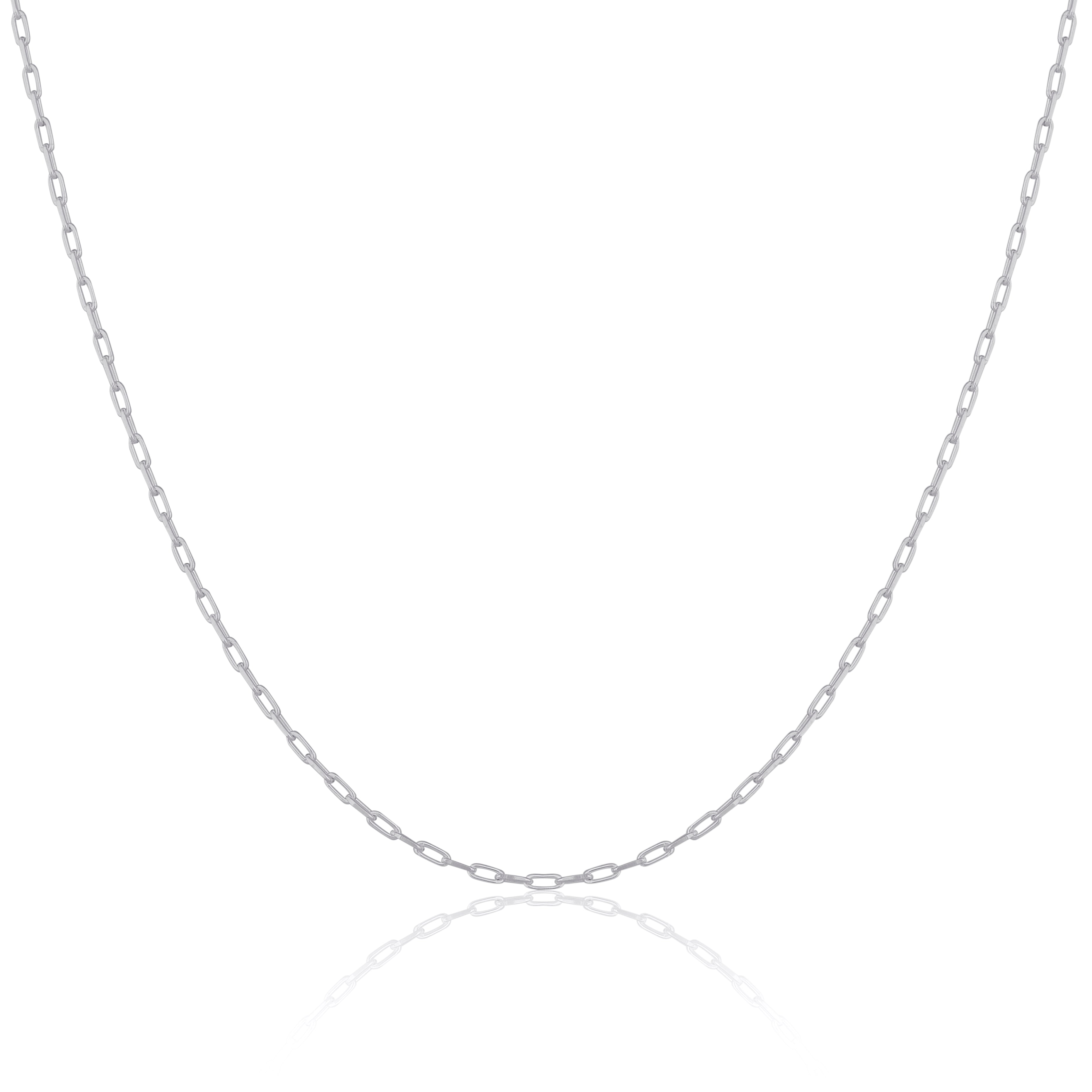 Sterling Silver 2mm Long Link Cable Chain 16 - 24 Inches