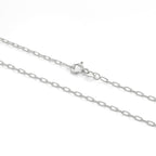 Sterling Silver 2mm Long Link Cable Chain 16 - 24 Inches