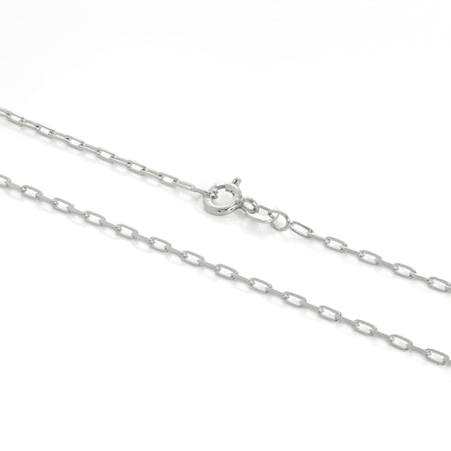 Sterling Silver 2mm Long Link Cable Chain 16 - 24 Inches
