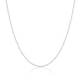 Sterling Silver 2mm Curb Rounded Figaro Chain 16 - 24 Inches