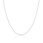 Sterling Silver 2mm Curb Rounded Figaro Chain 16 - 24 Inches