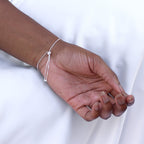 Sterling Silver Adjustable Bracelet with Curved Engravable Bar