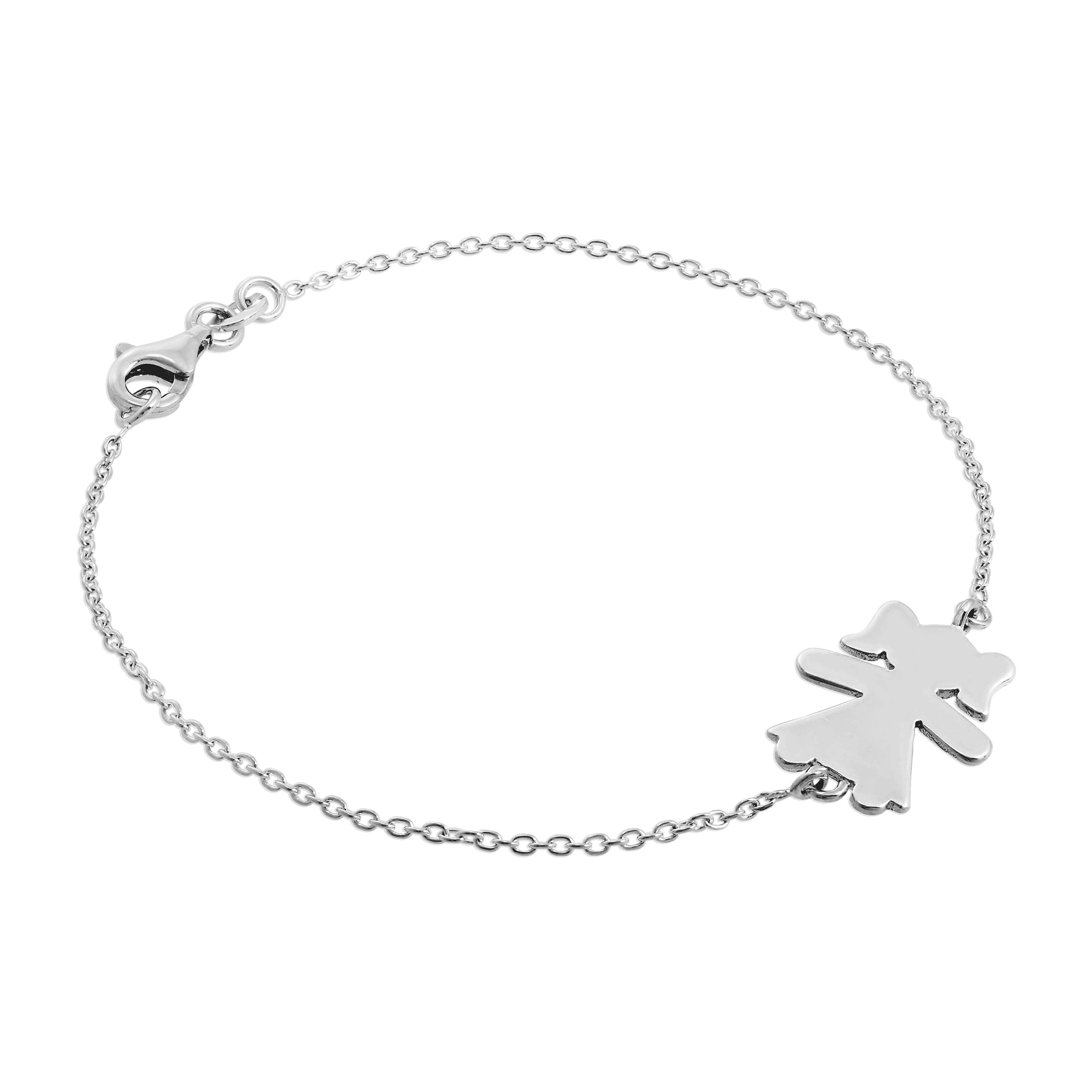 Sterling Silver Ragdoll Bracelet 7 Inches