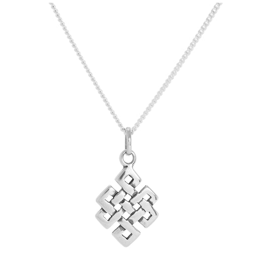 Sterling Silver Celtic Knot Pendant Necklace 16 - 24 Inches