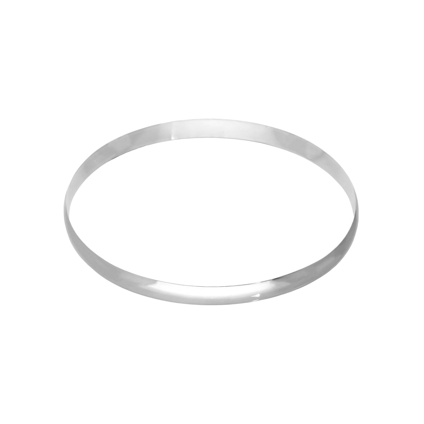 Sterling Silver Plain Round 65mm Bangle
