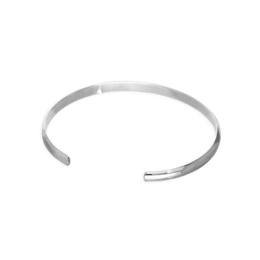 Sterling Silver Plain 64mm Open Bangle
