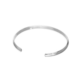 Sterling Silver Plain 71mm Mens Bangle