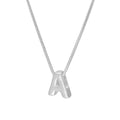 Sterling Silver Alphabet Letter Threader Bead 18 Inch Necklace A - Z