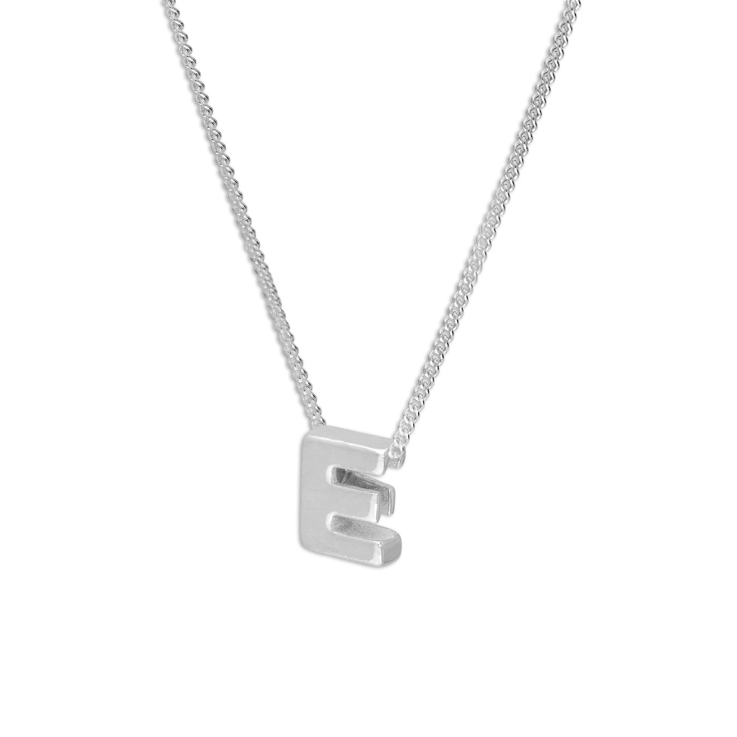 Sterling Silver Alphabet Letter Threader Bead 18 Inch Necklace A - Z