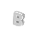 Sterling Silver Alphabet Letter Threader Bead A - Z
