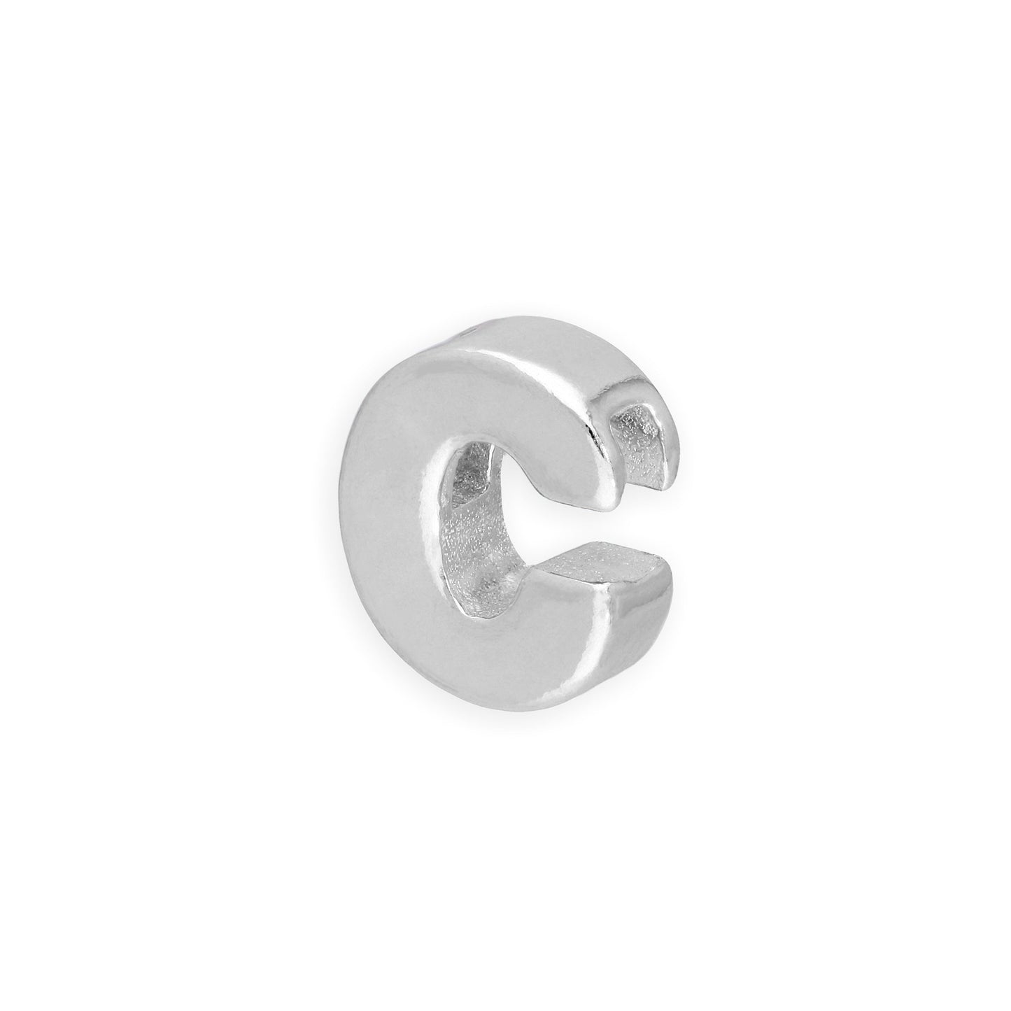 Sterling Silver Alphabet Letter Threader Bead A - Z