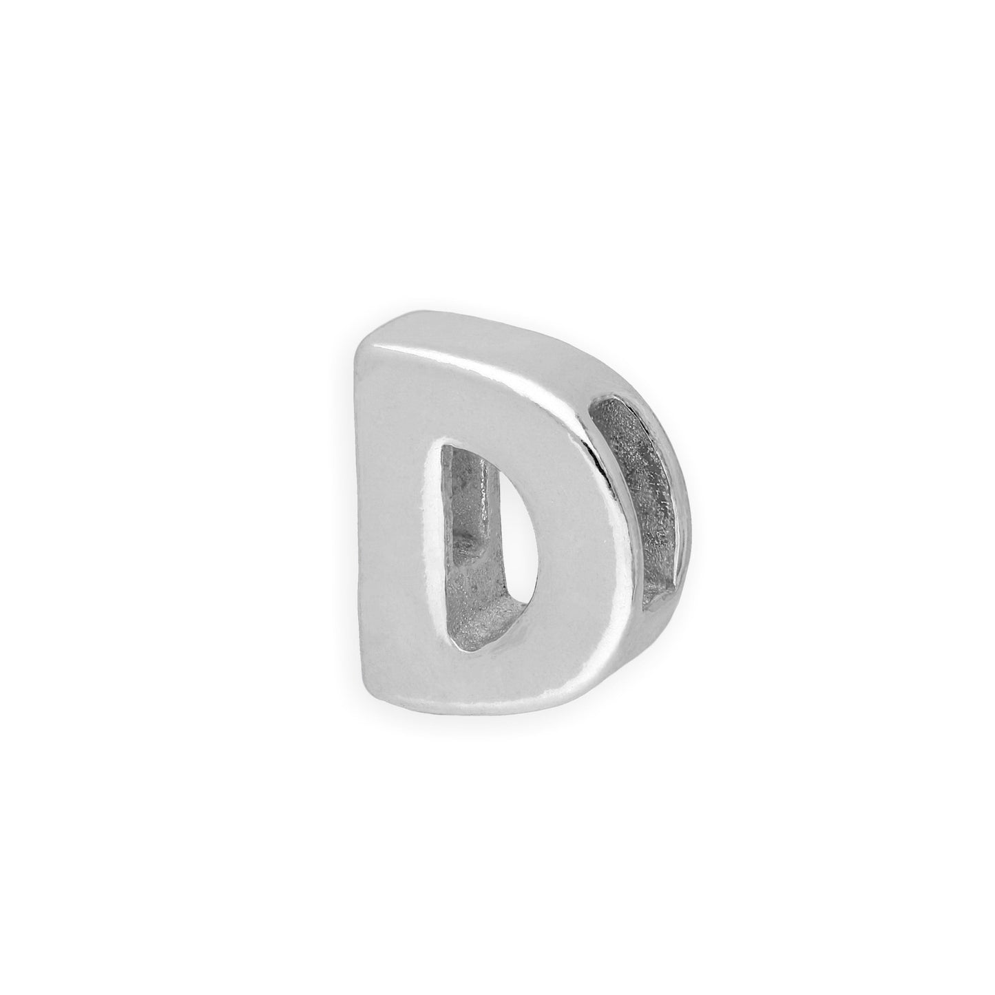 Sterling Silver Alphabet Letter Threader Bead A - Z