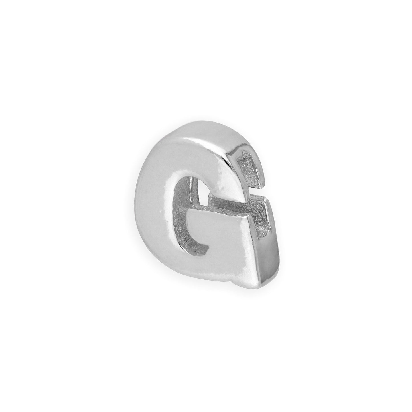 Sterling Silver Alphabet Letter Threader Bead A - Z