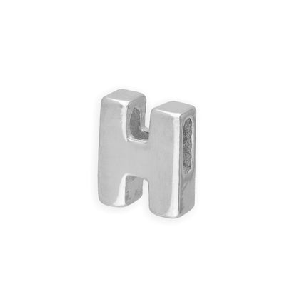 Sterling Silver Alphabet Letter Threader Bead A - Z