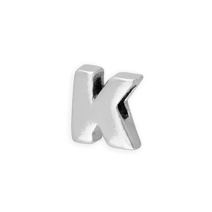 Sterling Silver Alphabet Letter Threader Bead A - Z