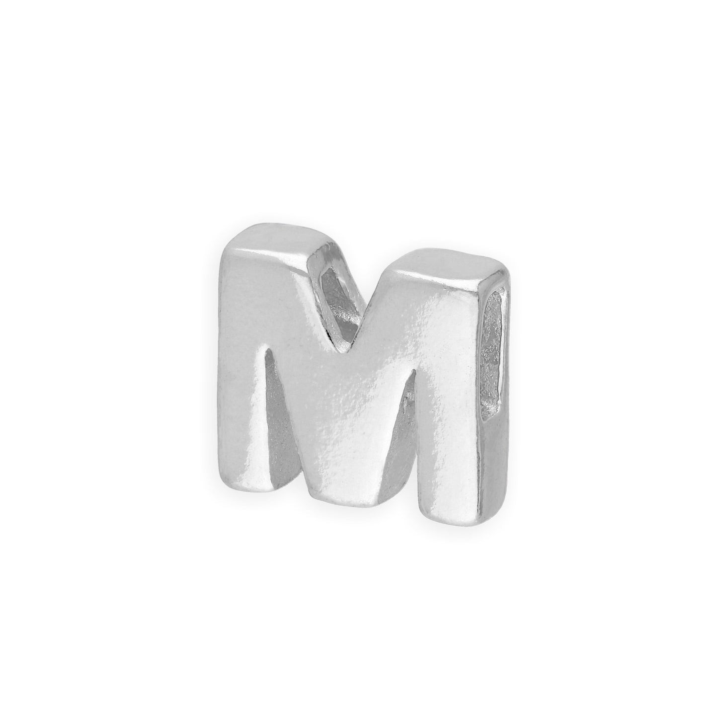 Sterling Silver Alphabet Letter Threader Bead A - Z