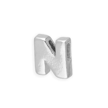 Sterling Silver Alphabet Letter Threader Bead A - Z