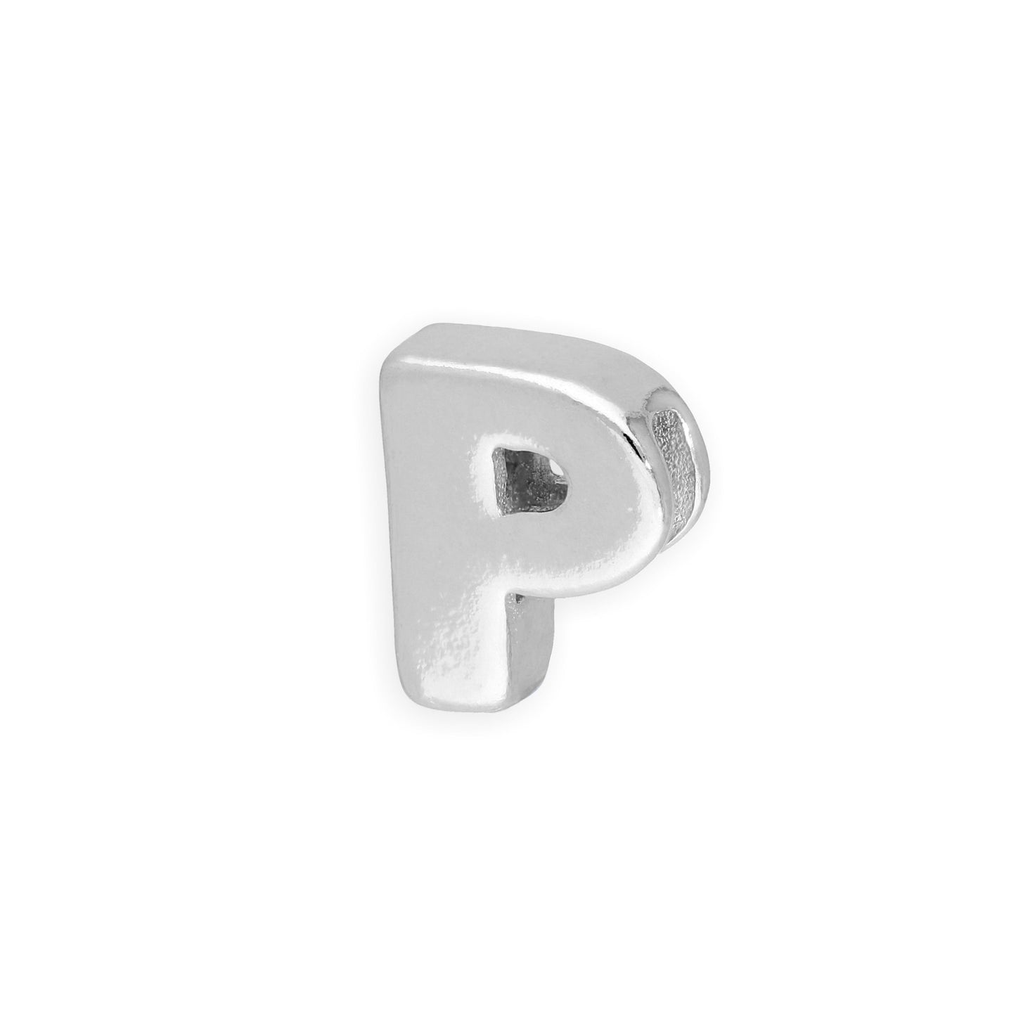 Sterling Silver Alphabet Letter Threader Bead A - Z