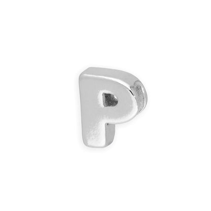 Sterling Silver Alphabet Letter Threader Bead A - Z