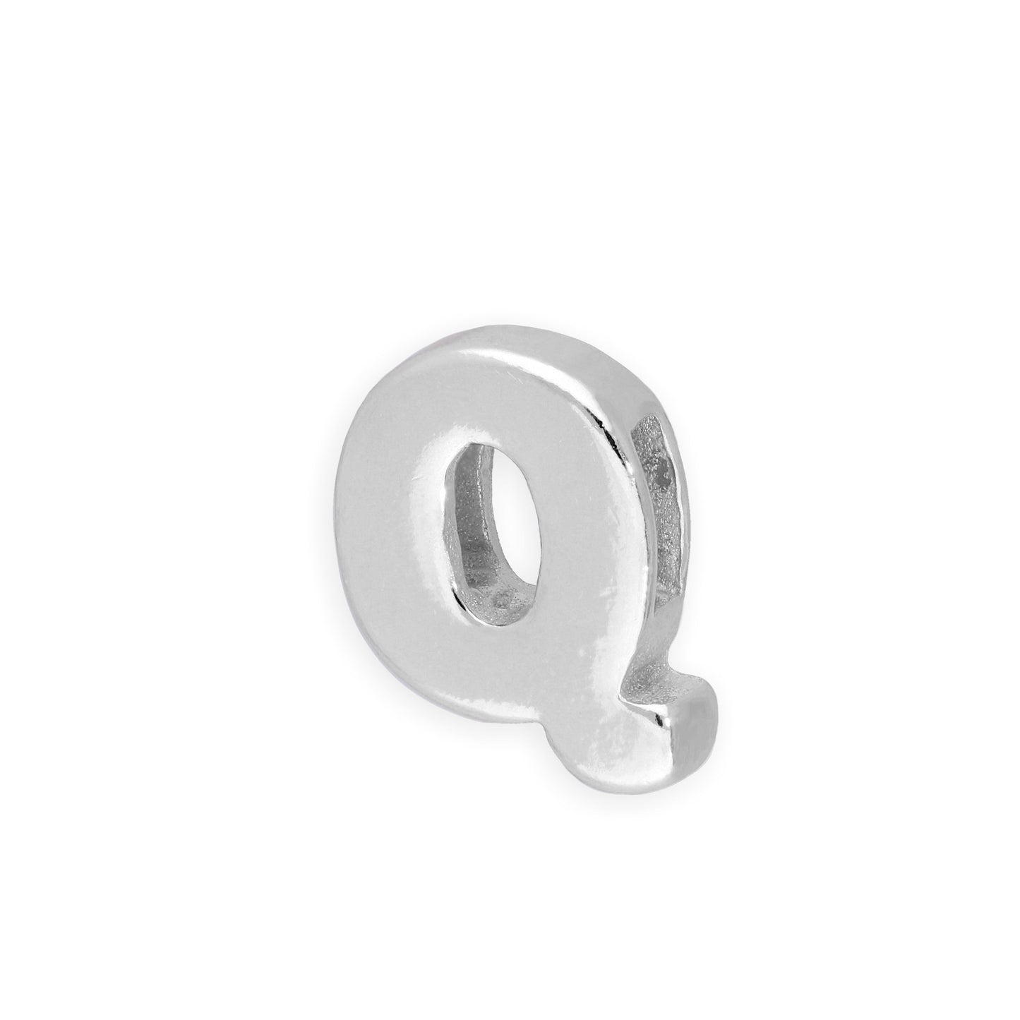 Sterling Silver Alphabet Letter Threader Bead A - Z