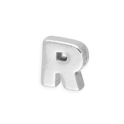 Sterling Silver Alphabet Letter Threader Bead A - Z