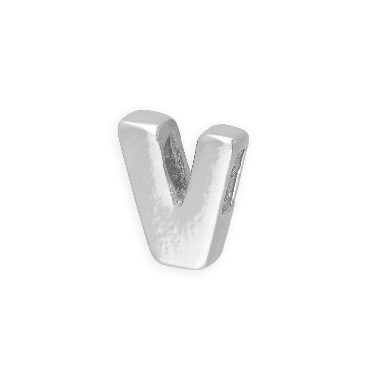 Sterling Silver Alphabet Letter Threader Bead A - Z