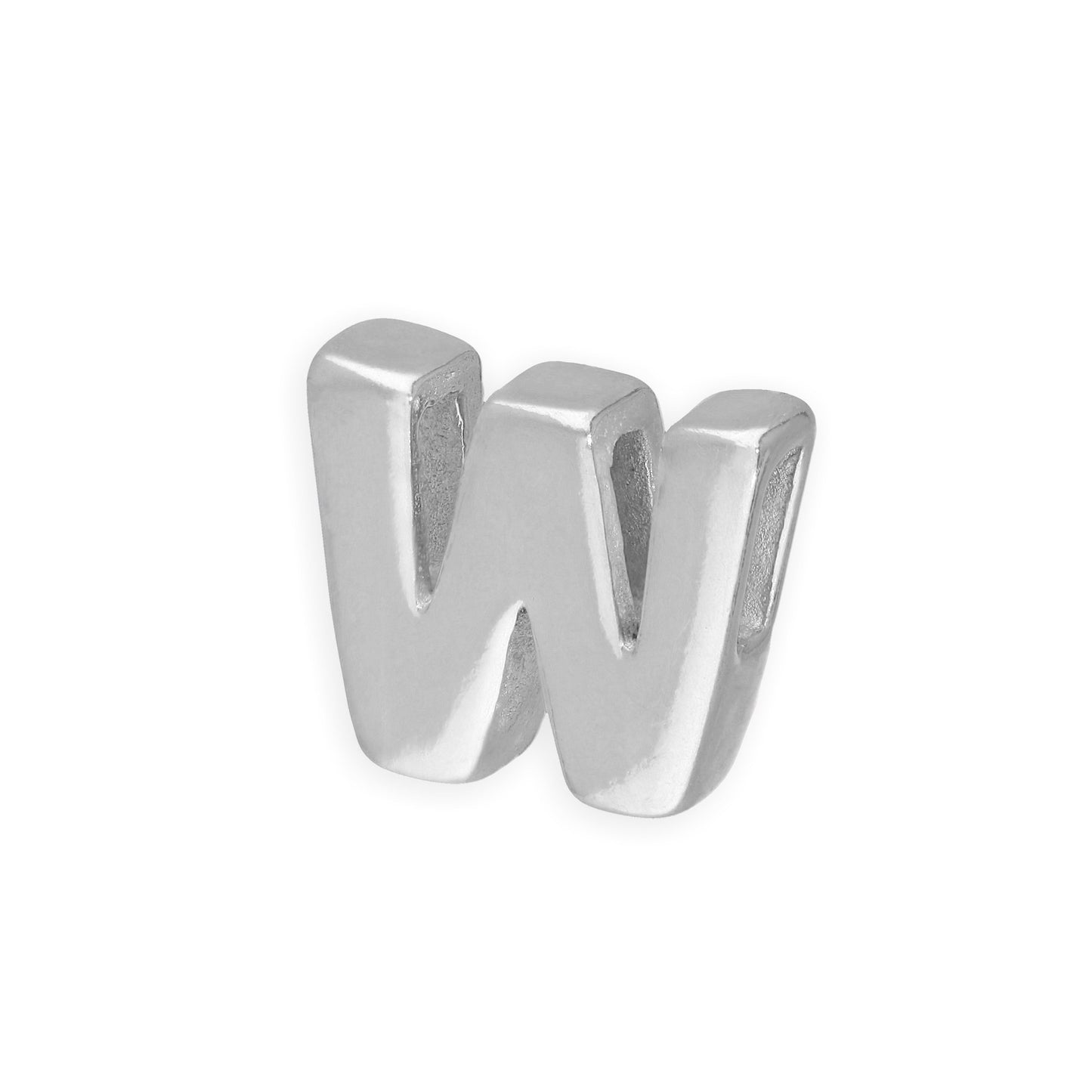 Sterling Silver Alphabet Letter Threader Bead A - Z