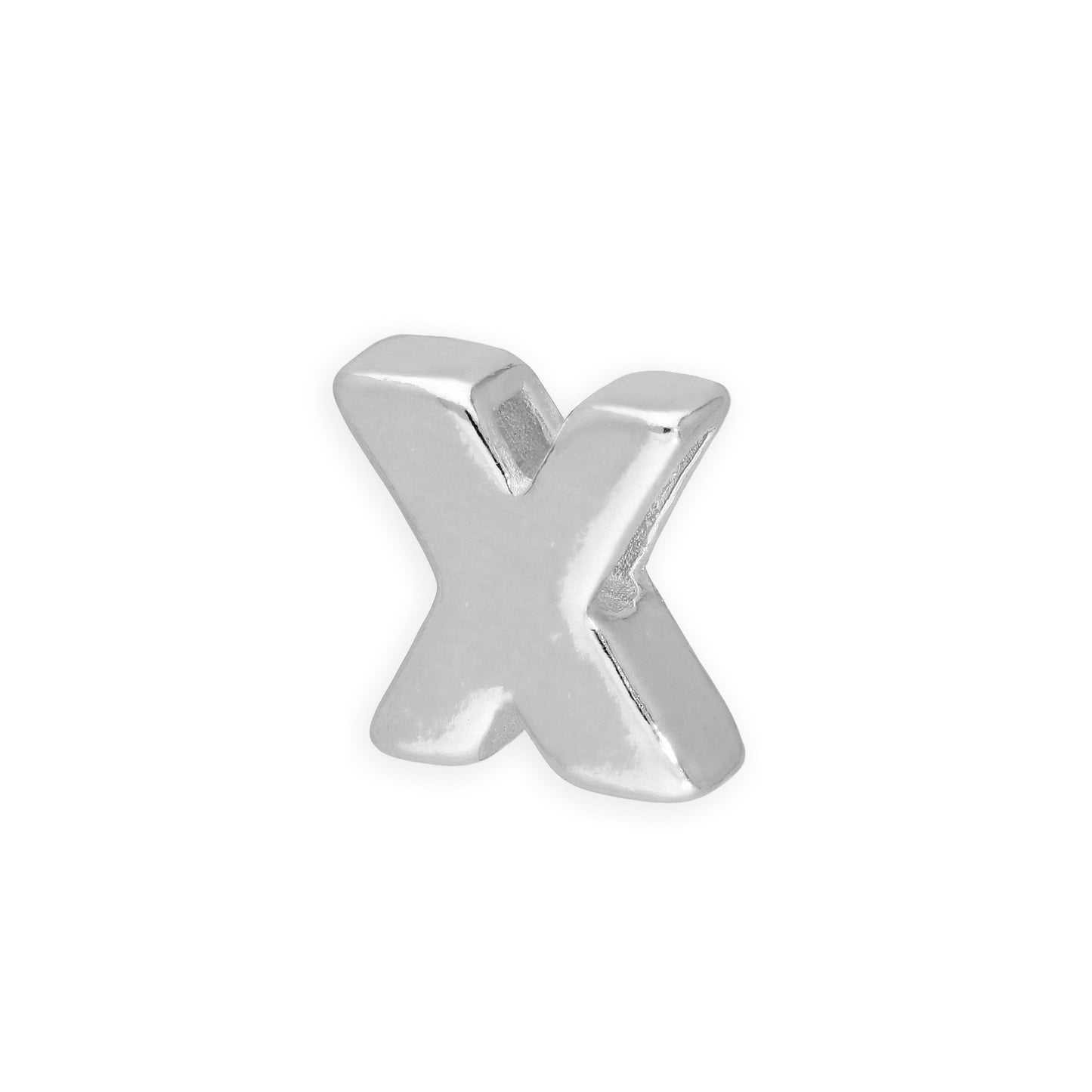 Sterling Silver Alphabet Letter Threader Bead A - Z