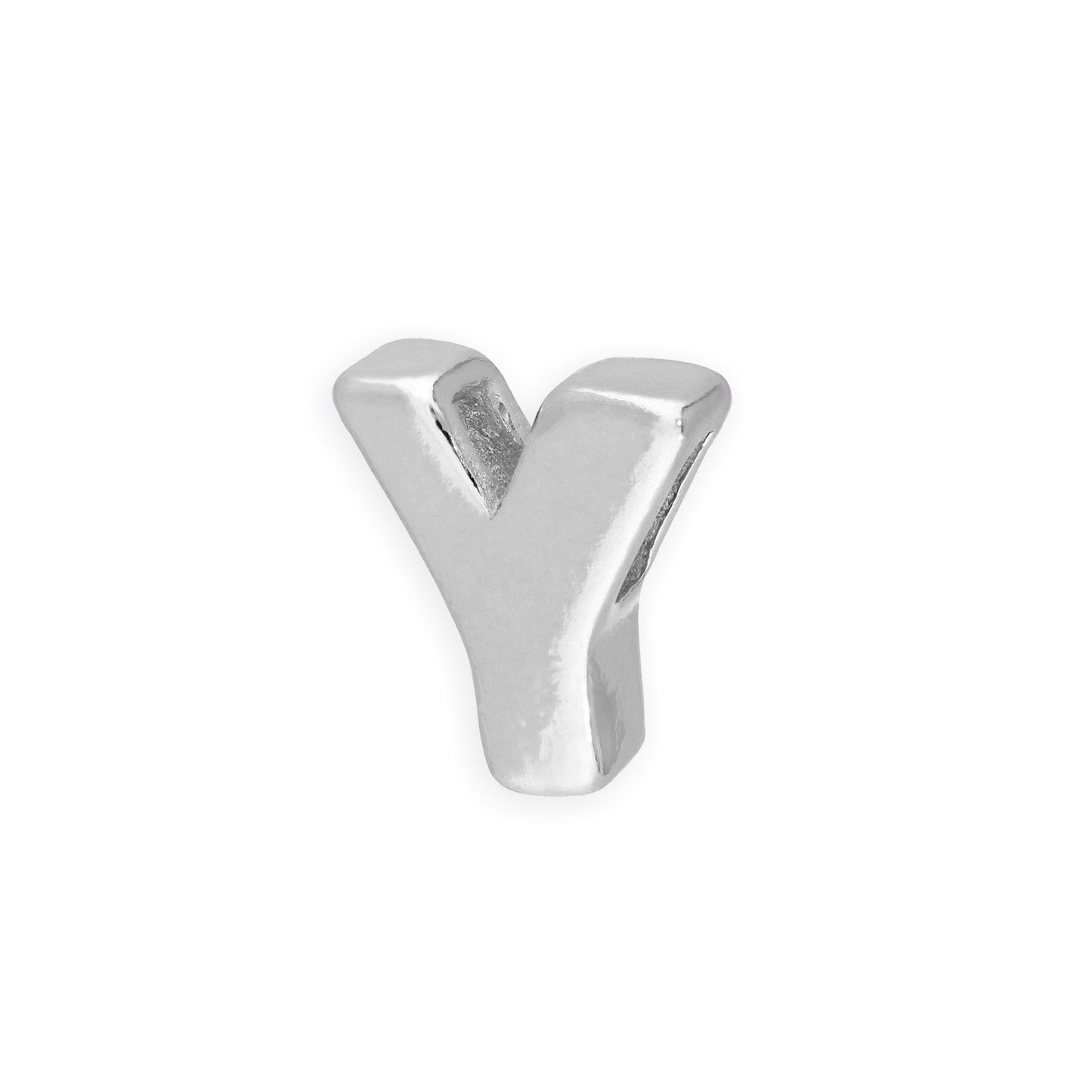 Sterling Silver Alphabet Letter Threader Bead A - Z