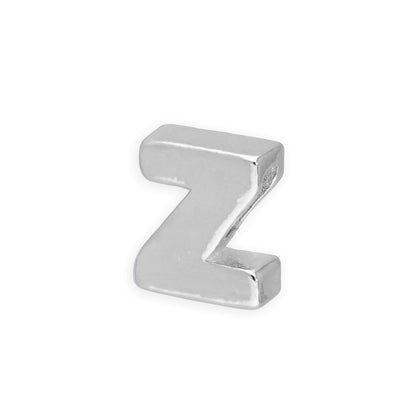 Sterling Silver Alphabet Letter Threader Bead A - Z