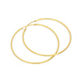 Gold Plated Sterling Silver Hoop Sleeper Earrings - 8mm - 35mm