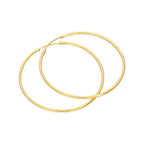 Gold Plated Sterling Silver Hoop Sleeper Earrings - 8mm - 35mm
