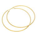 Gold Plated Sterling Silver Hoop Sleeper Earrings - 8mm - 35mm