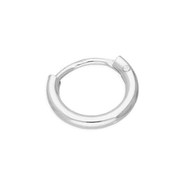 Single Sterling Silver 8mm Hinged Hoop Earring