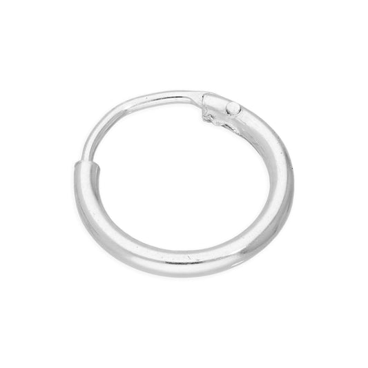Single Sterling Silver 10mm Hoop Earring