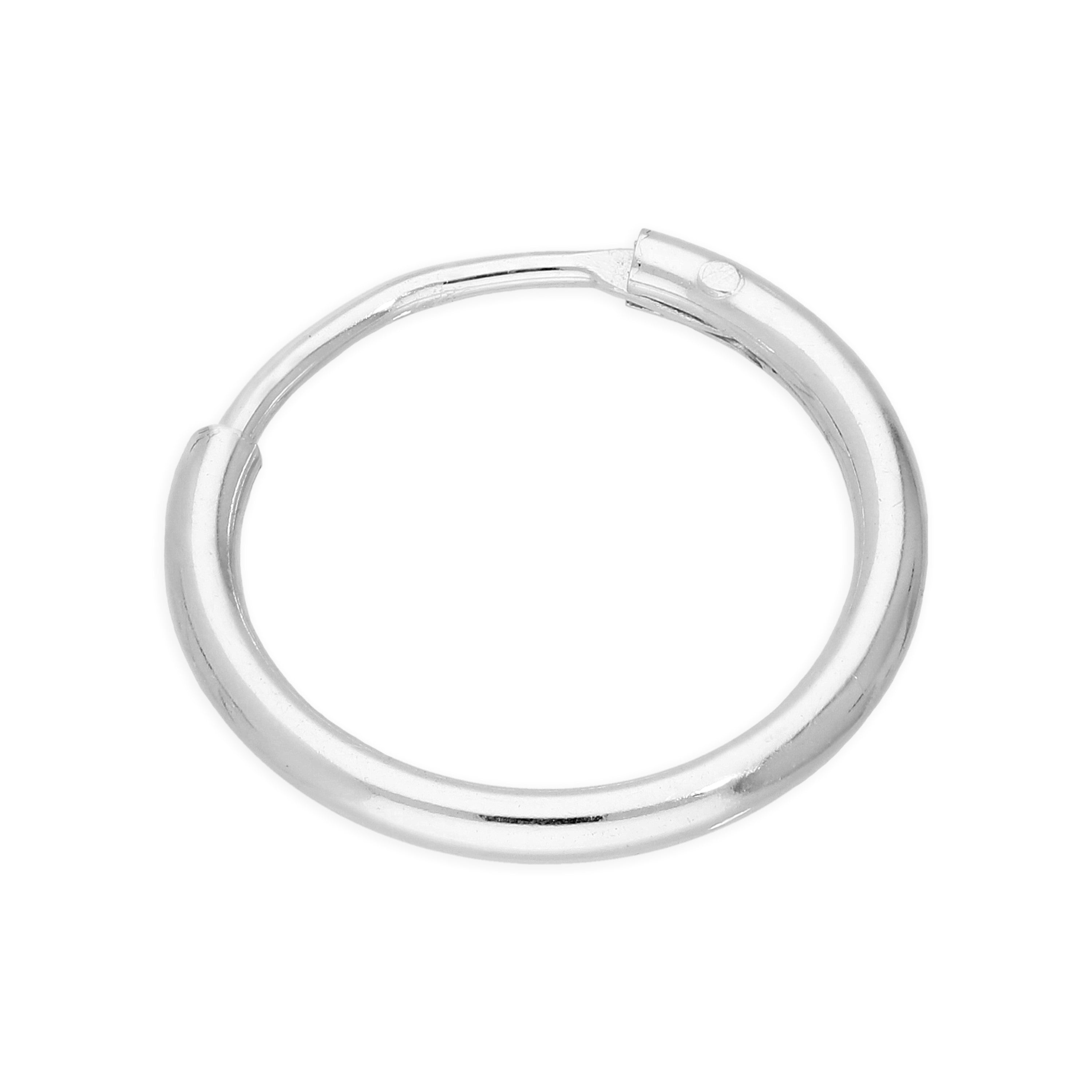 Single Sterling Silver 12mm Hoop Earring