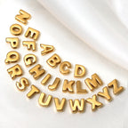 Gold Plated Sterling Silver Alphabet Letter Threader Bead Charm A - Z