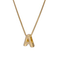 Gold Plated Sterling Silver Threader Letter A Bead Necklace 16 - 22 Inches