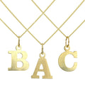 Lightweight Small 9ct Gold Initial Letter Charms Necklace A-Z