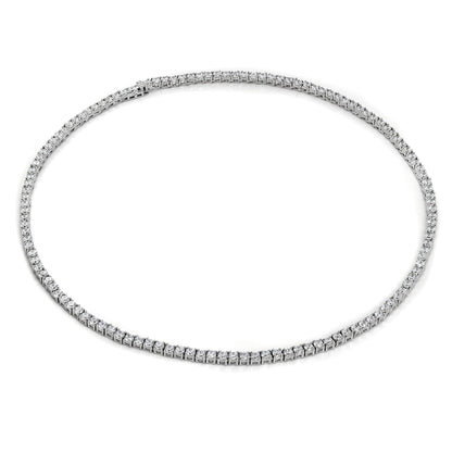 Sterling Silver & CZ Crystal 17 Inch Tennis Collette Necklace