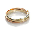 9ct Mixed Gold 2mm Russian Wedding Ring