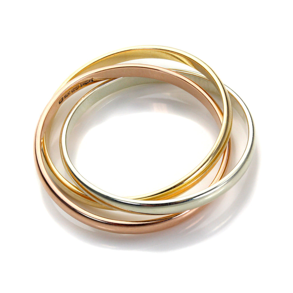 9ct Mixed Gold 2mm Russian Wedding Ring