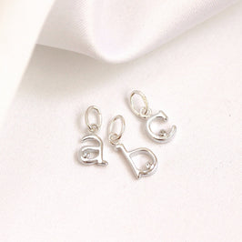 Sterling Silver Diamond Initial Necklace