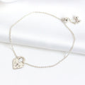 Personalised Sterling Silver Initials Heart Padlock Bracelet