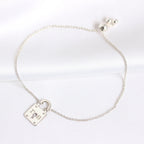 Personalised Sterling Silver Initials Padlock Bracelet